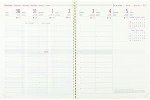 BLUMIE SHOP Lot Recharge Oberthur 2026 Pour Semainier International 21 x 27 Cm Spiralée + 1 Index Adhésif Blumie (Milano 82710)