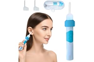 YUNJYI'S Extracteur De Cérumen Kit D'élimination Du Cérumen Nettoyeur D'oreilles Électrique Aspirateur Pour en-fants Et Adultes Appareil De Nettoyage Des Oreilles Outil D'élimination Du Cérumen (1)