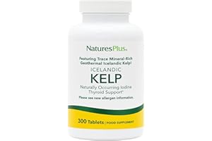NATURE'S PLUS NaturesPlus Icelandic Kelp - Natural Iodine Supplement from Kelp, Easy One A Day - Vegetarian, Gluten Free - 300 Tablets