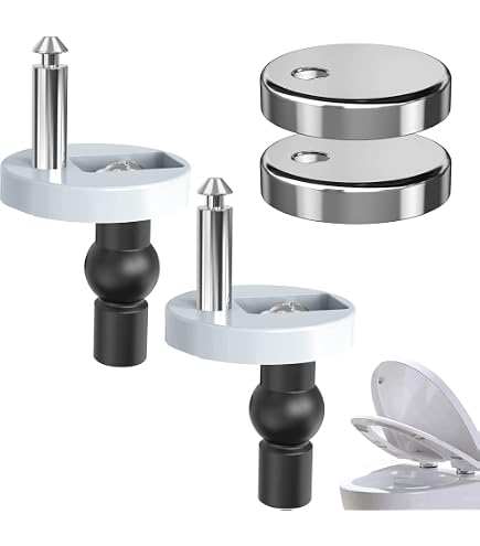 RecDec 6-Pack Stainless Steel Toilet Bolt Covers – 45mm, 55mm, 60mm Sizes, For Quick Release Hinge Fixings, Rust Resistant