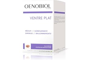 OENOBIOL - Compléments Alimentaires - Minceur - Ventre Plat - Réduit les Gonflements(1) - Diminue les Ballonnements(1) - Progamme 1 mois - Boîtes de 60 Capsules