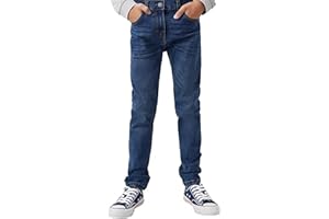 Dellmoor Boys Denim Jeans Regular Fit Stretch Denim Pants For Kids, Stylish and Comfortable Denim Jeans for Boys, Adjustable Waistband for Ages 7-12 Years