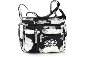 HERCMNOY Damen-Umhängetasche, Umhängetasche, Handtasche, mehrere Taschen, Nylon, Kuriertasche