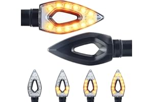 ‎AREA1 Area1 Motorrad LED Blinker E-geprüft Set (2 Stück) M10 mit Lauflichteffekt kompatibel mit (AD33 (Blinker))
