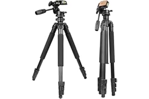 Gosky Trípode – Trípode portátil de Viaje para telescopios, prismáticos, videocámaras o cámaras SLR (trípode Profesional (61 Pulgadas)
