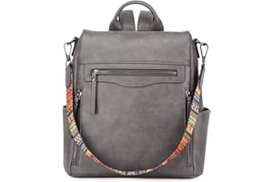 Sac à Dos Femmes,RAVUO Anti-vol Sac a Dos en Cuir PU Mode Sac à Dos pour Dames Convertible Sac à Dos Cartables Trois Façons