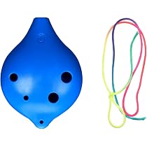Alnicov Ocarina à 6 trous, en céramique Alto C, marron fumé, en