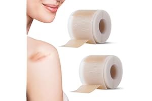 YOOTIKO Lot de 2 pansements anti-cicatrices en silicone - 4 x 150 cm - Transparents - Réutilisables et respirants - Bande en silicone souple pour soins de la peau après césarienne, chirurgie, brûlure, acné