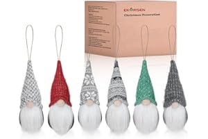 ‎EKARSEN EKARSEN Handgemachte Kleiner Wichtel Gnom 6tlg-Set süße Skandinavische Tomte Weihnachtsdeko Puppen für Weihnachten Neujahr Ostern Valentinstag
