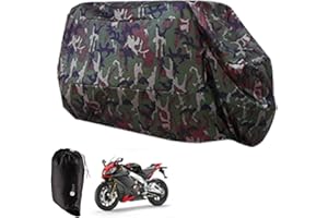 SUREPROMISE ONE STOP SOLUTION FOR SOURCING AKORD Motorcycle Waterproof Motorbike Dust Proof UV Protective Breathable Cover Outdoor Camouflage With Carry Bag 245x105x125cm XL Large