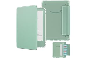 MoKo Étui Magnétique Détachable pour Le Tout Nouveau Kindle (11e génération - 2024/2022), Coque Légère et Résistante aux Rayures, à Dos Ultra-Clair avec Réveil/Sommeil Automatique, Agave Vert