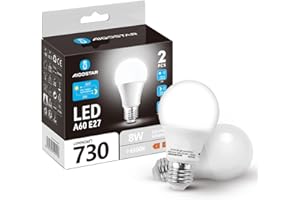 Aigostar Lampadina LED Sensore Crepuscolare, E27 Lampadina Con Sensore, 8W Luce Bianca 6500 Kelvin, 730 lumen, per Veranda Giardino Porta d'ingresso Corridoio. Pacco da 2 unità