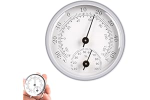 Olakin Thermo-Hygrometer, Thermometer Hygrometer Innen Analog, Zimmerthermometer und Luftfeuchtigkeitsmessgerät, für zu Hause oder im Büro, Raumklima Kontrolle