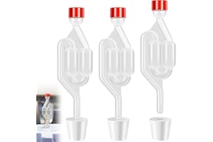 3 st Demijohn luftlås och bung-set, cidertillverkning jäsningsrör kit, klar plast bubbelluftlås, luftlås för hembryggning, nö