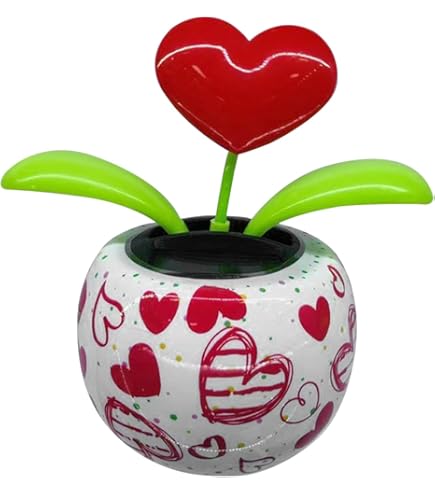 2 Fiori Solari Danzanti Geoyien | Con Adesivi Per Auto E Scrivania - Decorazione A Energia Solare - Foto 9