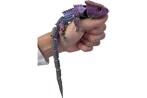 RJW Design Store Large Reptile Fidget Toy - Articulated Lizard, Anxiety Stress Relief, ADHD & Autism Friendly Bearded Dragon Fidget Pet (Colour Changing Gradient)