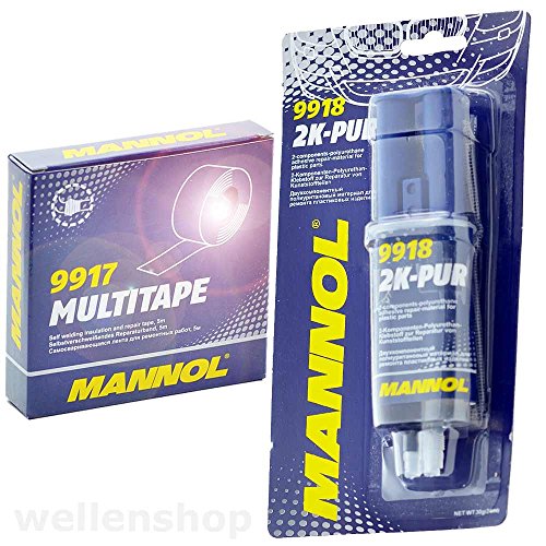 Preisvergleich Produktbild MANNOL 2K Kunststoffkleber + Multitape 5m selbstverschweißend