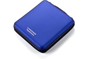 LIOVODE DVD Case, 192 Capacity EVA CD Case Holder Storage Organizer Portable Protective DVD Disc Wallet Holder for Car (192 Capacity, Blue192)