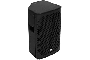 OMNITRONIC AZX-210 2-vägs topp 200 W passiv 2-vägs högtalarbox med 10 tums basplatta, 1 tums drivrutin och 200 W RMS, robust MDF-hölje med skyddsgaller och bärhandtag