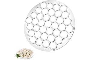 ELITECRAN Aluminium Boulettes Raviolis Maker, 37 Trous Pelmeni de Fabricant Moule, Moule à Boulettes, Raviolis Fabrication Outil, Dumpling Presse à Pâtes Shaper pour Bricolage Cuisine Cuisson