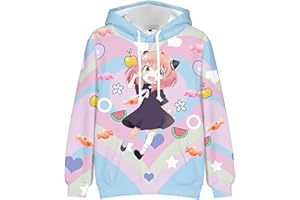 zhedu Enfants Spy X Family Vêtements Anya Forger Hoodies Garçons Filles Sweats Mignons À Manches Longues Dessin Animé Imprimer Streetwear