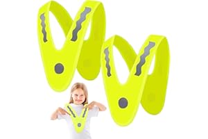 WAYBWZDQ Kinder Warnwesten,Leuchtweste Kinder,Warnweste Kinder V-Form Warnweste Kind Gelb Leuchtweste Reflektorweste,für Kinder, Fahrrad, Auto Kinderwarnweste