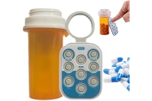 WEITING Pille Popper | Tragbarer Pillen-Erinnerungs-Dosis-Tracker | Gesundheits-Medikamenten-Tracker mit Silikonmaterial und visueller Erinnerung, perfekt für ältere Menschen