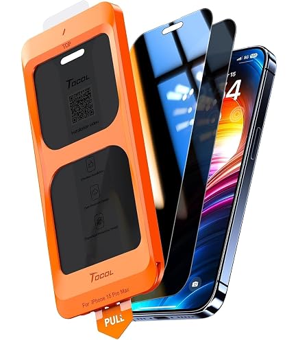 Esanik 2 Pezzi Vetro Temperato Privacy Per IPhone 15 Pro - Anti-Spy, 9H, Con Protezione Fotocamera E Kit Installazione - 2