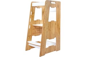 Tour D'observation Montessori - Tour d'apprentissage Montessori pour Enfant - Bénéfique pour Le Développement de l'enfant et Sécurisée - Tour Montessori D'observation Réglable en Hauteur