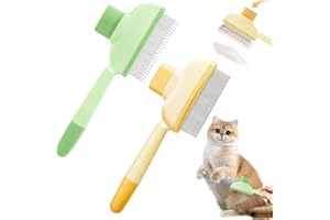 SZZETK 2 Pezzi Pettine Autopulente Per Animali Domestici, Pettini per Gatti, Spazzola per Gatto per Capelli Corti, Cats Comb, Fellbitz Brush Cat, Pettine per Rimozione Peli Animali Domestici