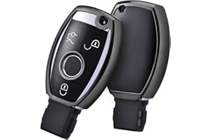 OATSBASF Autoschlüssel Hülle für Mercedes Benz, Schlüsselhülle Cover für Mercedes Benz W204 W211 2-3 Keyless Tasten A B C E Class (D-Schwarz)