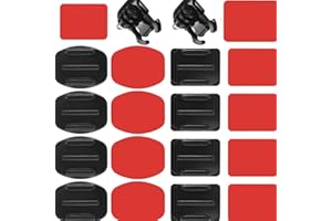 EDOSETEK 3M Dashcam Sticky Pads, 22 PCS Double Sided 3M-VHB Adhesive Mount Sticky Pads for for Windscreen Windshield and GoPro Hero 13 12 11 10 AKASO DJI Osmo Action Cameras