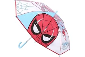 CERDÁ LIFE'S LITTLE MOMENTS, Parapluie Manuel, Transparent avec Poignée - Ouverture Manuelle - Fabriqué en 100% POE avec Structure en Fibre de Verre - Produit Original Conçu en Espagne