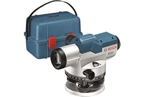 Bosch Professional Nivel Óptico GOL 20 G (aumento 20x, unidad de medida: 400 Gon, alcance: hasta 60 m, en maletín de transporte)