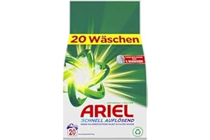 Ariel Uniwersalny środek piorący w proszku do szybkiego rozpuszczania + 1,2 kg, 20 cykli prania, doskonałe usuwanie plam