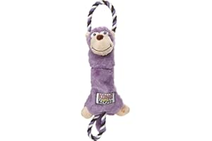 KONG - Tugger Knots Monkey - Tug of War Dog Toy, Minimal Stuffing and Looped Ropes for added Strength - For Small/Medium Dogs