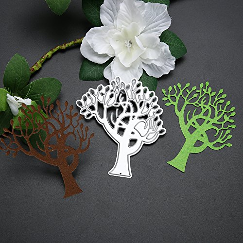 Amazingdeal365 Baum Metall Form Schablonen Schneiden DIY Dekor Sammelalbum Karten Buchzeichen Lesezeichen als Geschenk für Freunde Geburtstag Kinder,Kindergarten Hobby Schule Handarbeit Unterricht usw. Ein tolles Geschenk! - 4