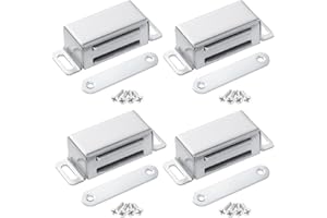 Anhoer 4 x Magnetic Door Catch 10KG Cupboard Door Magnets Magnetic Catch Stainless Steel Cabinet Door Magnetic Catches for Cabinet Drawer Kitchen Cupboard Wardrobe Closet