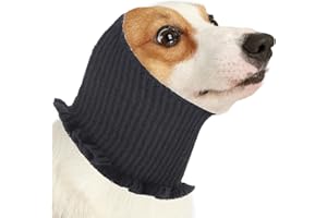 ARROMI Zoo Snoods Dog Ear Protector - Pet Neck & Ears Warmer Hood Headwear for Fireworks Anxiety Relief (25cm)