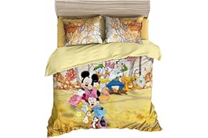 Goplnma - Lenzuola, biancheria da letto per bambini, copripiumino con federa (135 x 200 cm, 3)