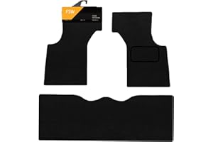 FSW - Tailored Mats - Fits MORRIS Minor 1948-1971 - Black Carpet - Anti Slip Mat - Non Slip Car Floor Mat, Fitted With Granulated Backing, Edged With Black Cloth Binding - 3 Pc Floor Mat Only