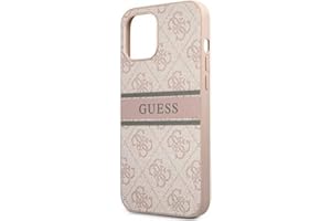 Guess Funda para iPhone 12 Pro MAX 6,7" GUHCP12L4GDPI Rosa 4G Stripe