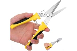 FDCLIXUVOL Allzweckschere Schwerlast, Ultrascharfe Blechschere Hochleistungsschere Küchenschere Haushaltsschere Universalschere für Teppiche, Pappe, Blech, Leder, Isolierung, Drähte