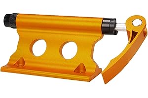 QOTSTEOS Portabici da automobile in lega di alluminio, Blocco bici Supporto Forcella a sgancio Anteriore, rapido, unisex, Portapacchi, Fisso, da Viaggio (Giallo)