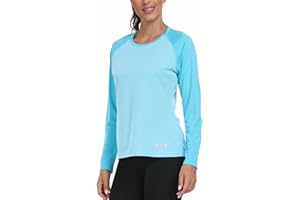 AjezMax Camiseta de Manga Larga para Mujer, Protección Solar UPF 50+ UV Camisa, Top de Gimnasia, Long-Sleeve Shirt, Secado rápido