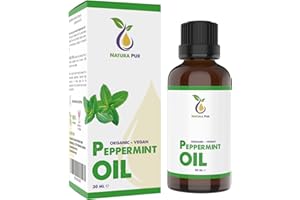 ‎NATURA PUR Pfefferminzöl BIO 30ml - 100% naturreines ätherisches Öl, vegan - Peppermint Oil (Mentha Piperita) Minzöl - Aroma Diffuser Öl