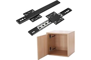 AYYDS Rails de coulisse dissimulés pour portes d'armoire, 2 pièces de 30-70 cm de rails pour portes d'armoire, guidage à billes, montage latéral, glissières pour portes pocket, quincaillerie de porte