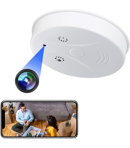 Nisanmoon Verborgen camera, digitaal frame met camera, mini-spionagecamera, HD 1080p, met bewegingsdetectie en loop-opname, voor thuis- en kantoordecoratie, zwart