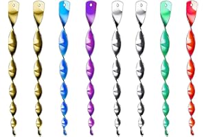 Wancala Pack of 8 Reflective Bird Deterrent Rods - 30cm Hanging Bird Repellent Device to Keep Birds Away From Your Home,Garden,Patio, Reflective Colorful Wind Spiral