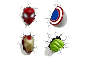 FINEDECO Superhero Wall Stickers for Kids 3D Superheroes Wall Sticker
